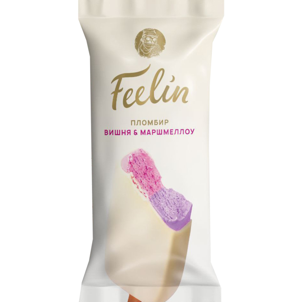 Ice cream “Feelin” ice cream with marshmallow and cherry flavor, 60 g