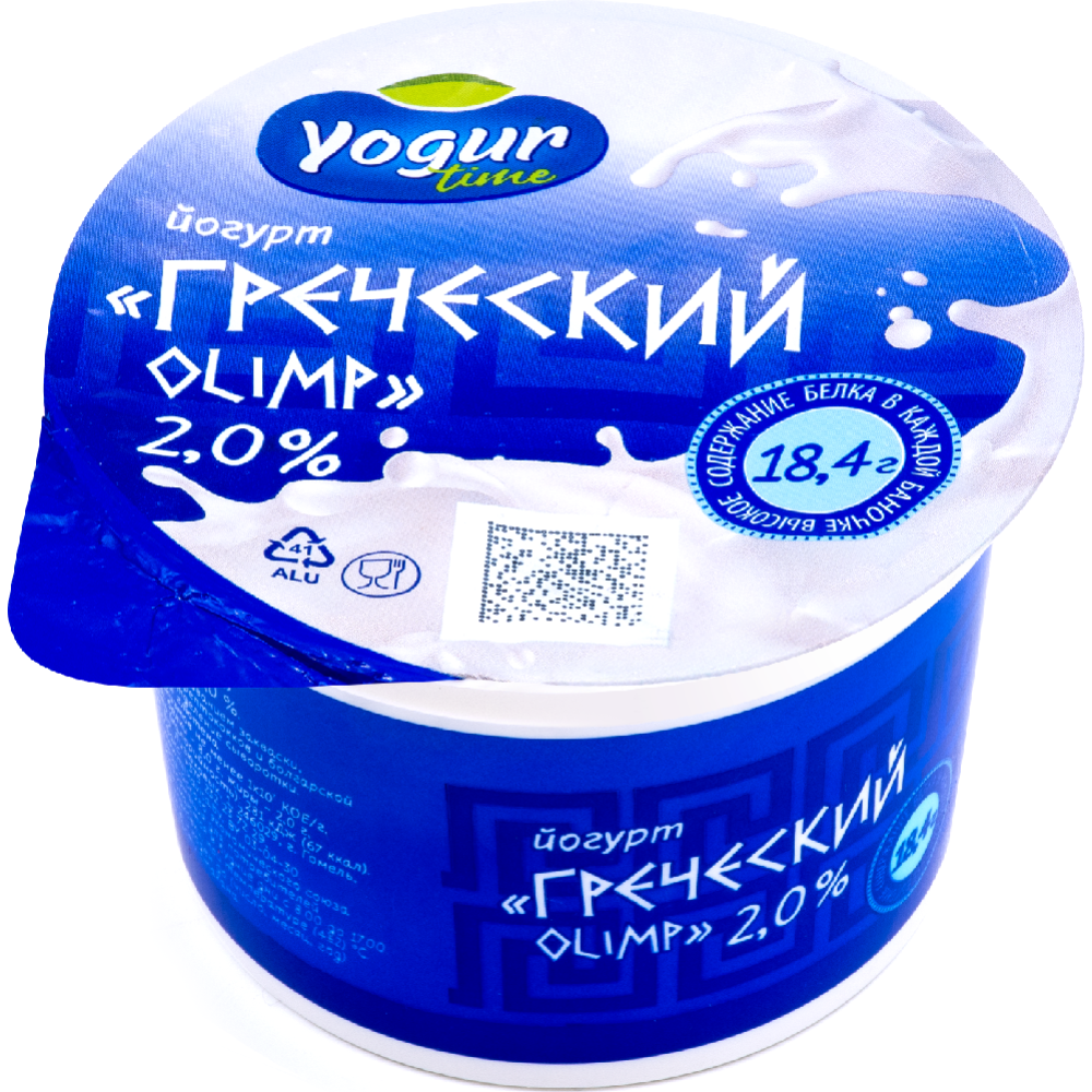 Yogurt “Yogurtime” Greek Olimp, 2%, 230 g