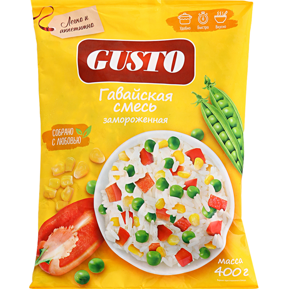 Овощная смесь замороженная  «Gusto» Гавайская, 400 г