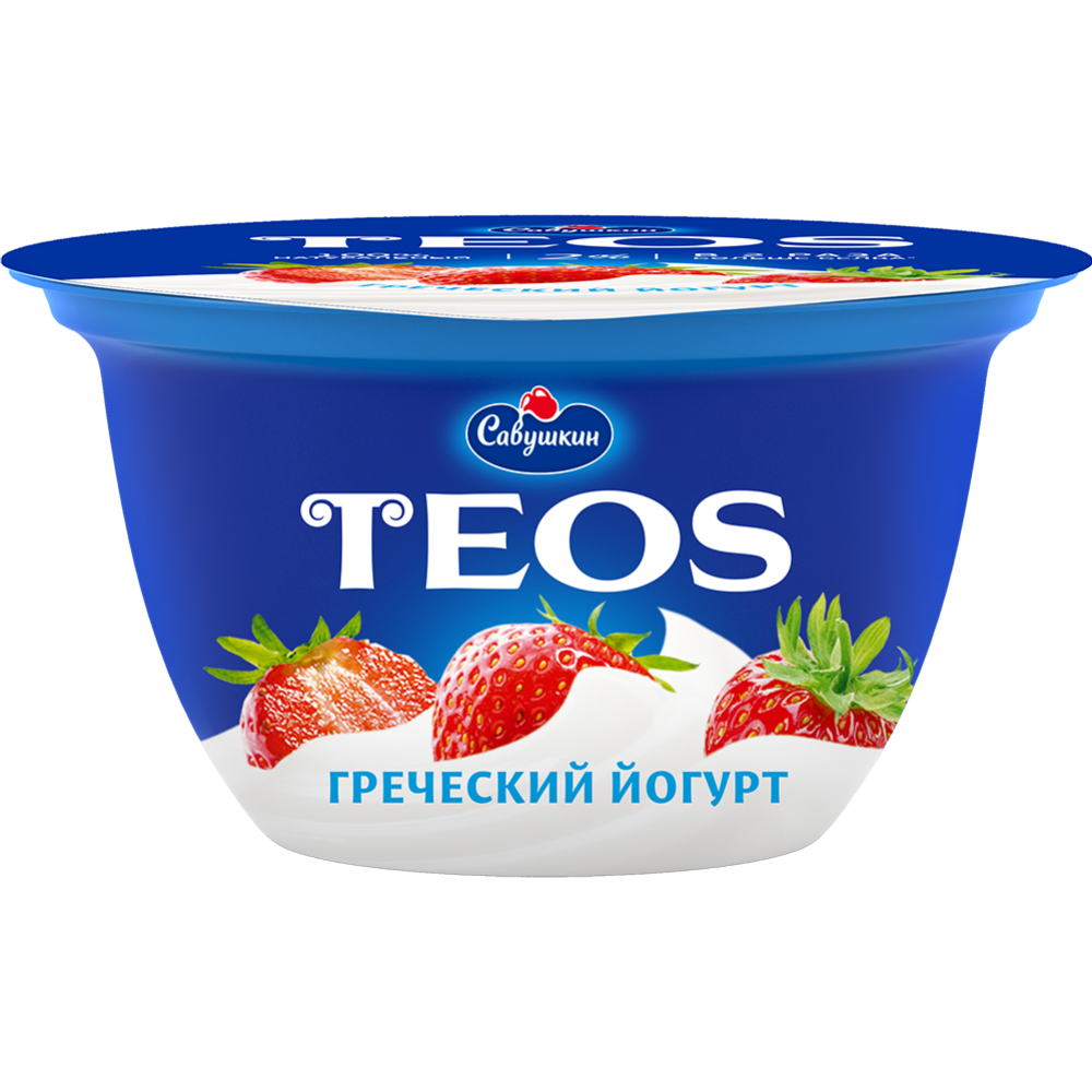 Greek yogurt “Teos” strawberry, 2%, 140 g