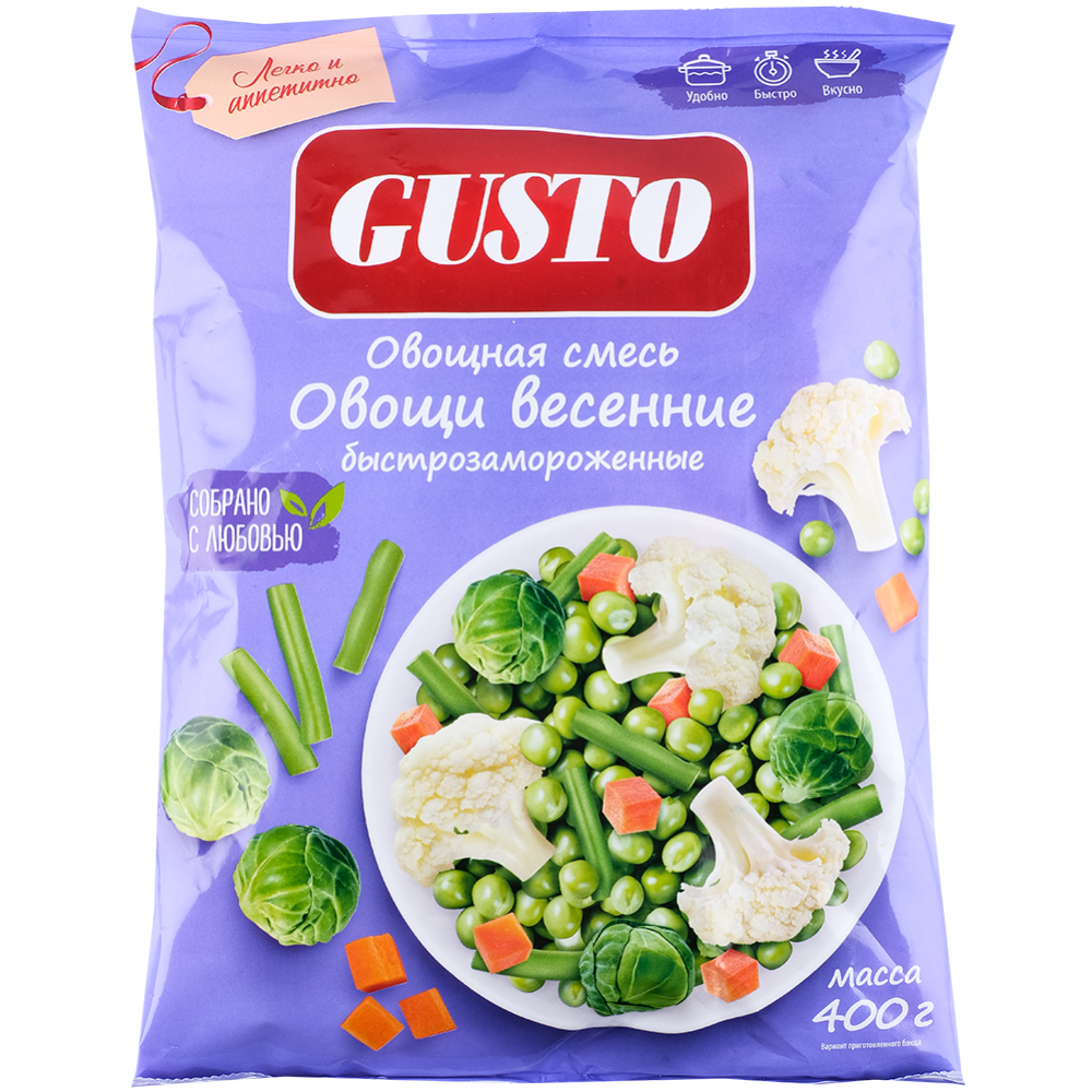 Овощная смесь замороженная «Gusto» Весенние, 400 г