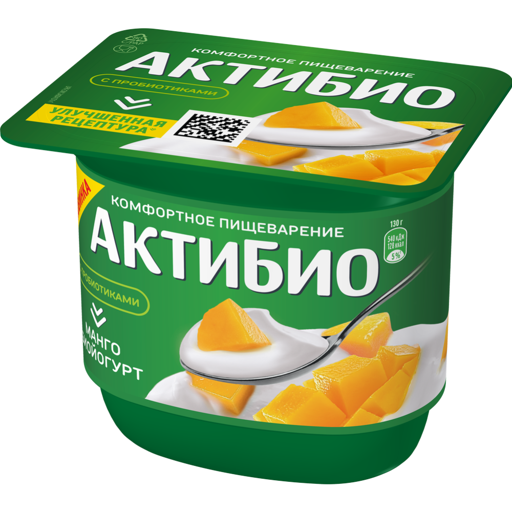 Биойогурт «АктиБио» манго, 3,0 %, 130 г