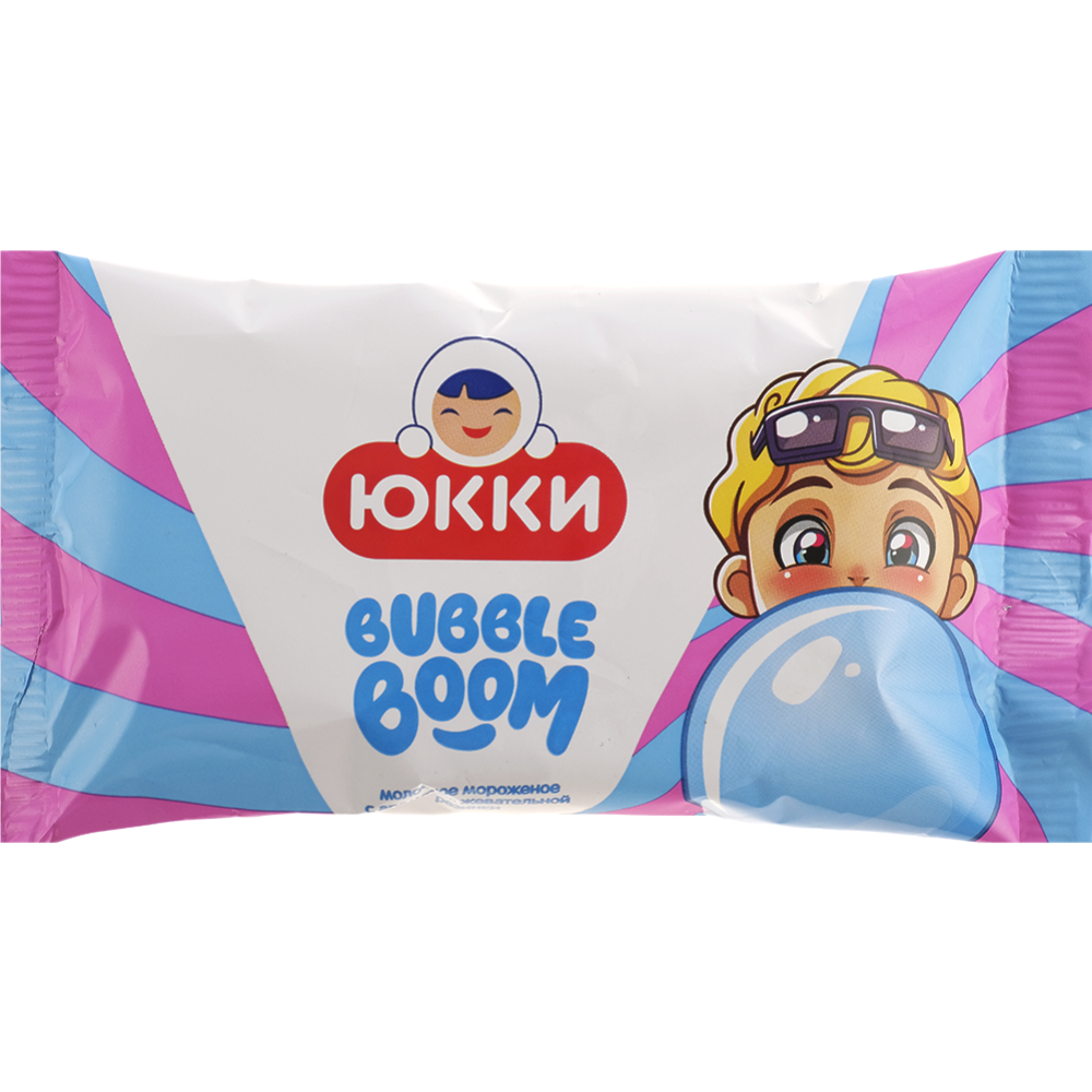 Мороженое молочное «Юкки» Bubble Boom, с ароматом жевательной резинки, 50 г