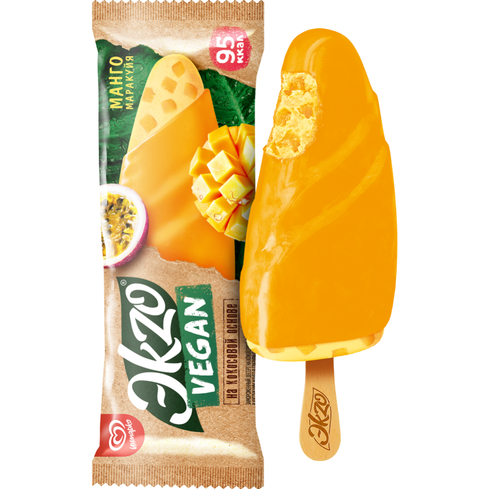 Popsicle ice cream “Ekzo Vegan” Mango-Passion Fruit, 70 g