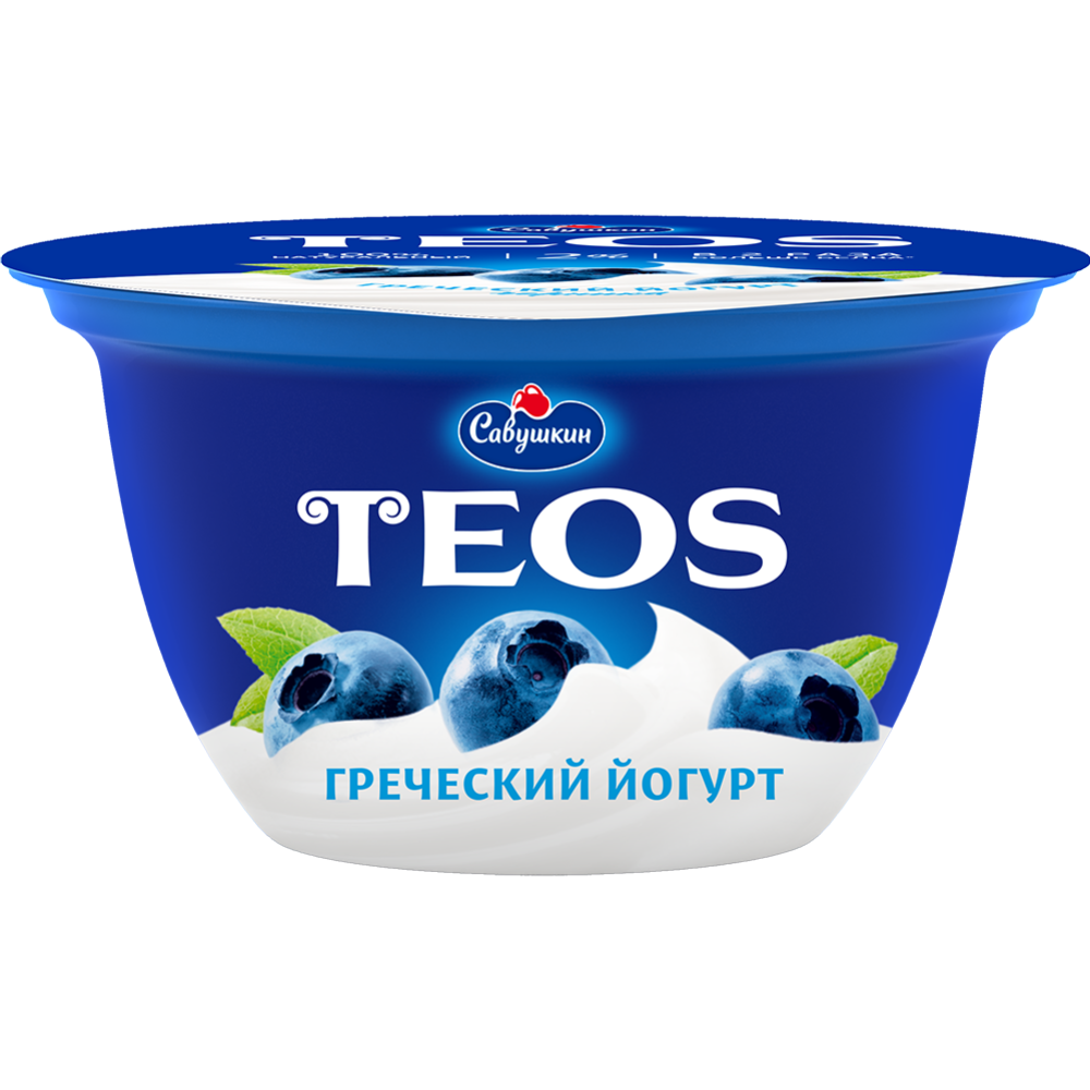 Йогурт греческий «Teos» черника, 2%, 140 г