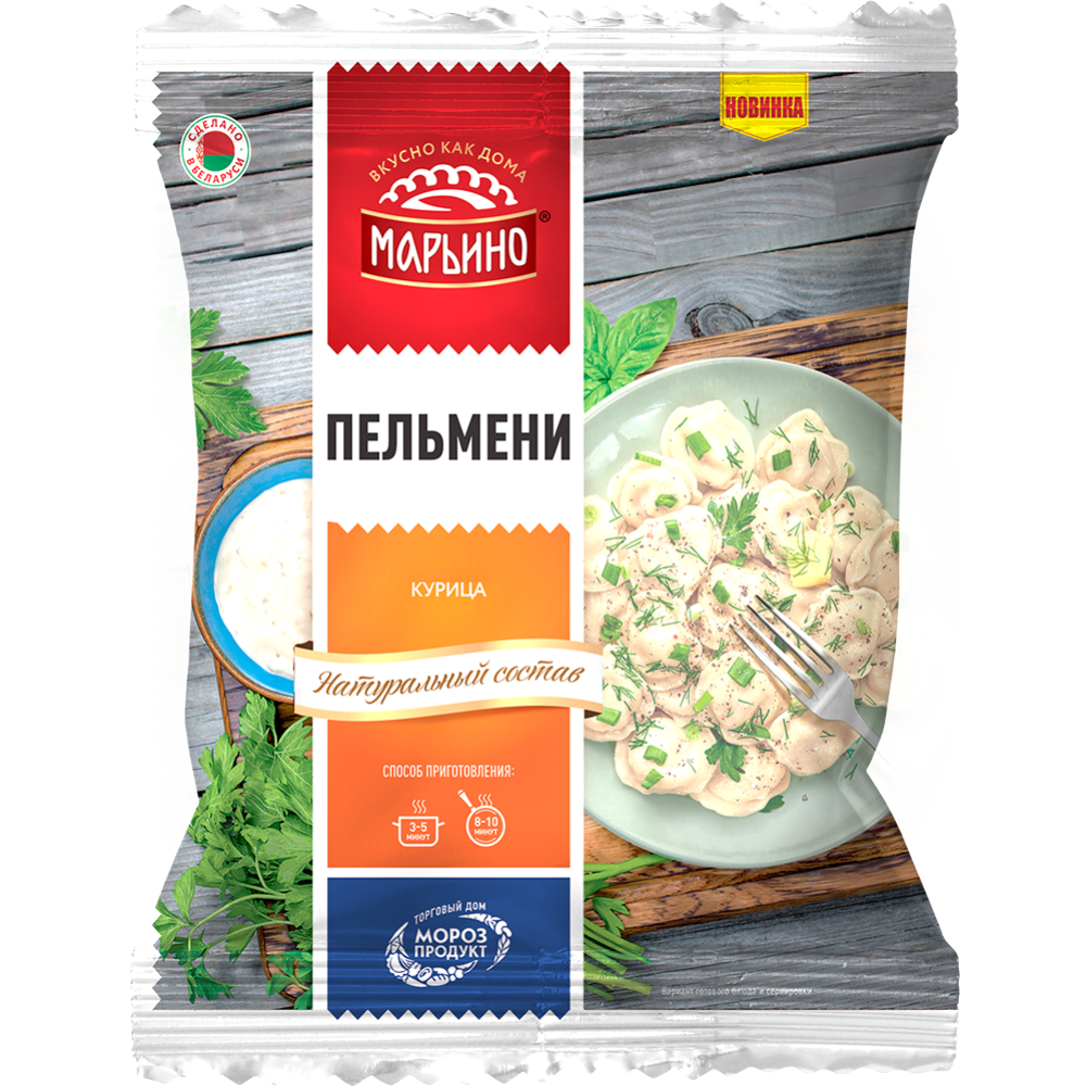 Пельмени «Марьино» с мясом цыпленка-бройлера, 800 г