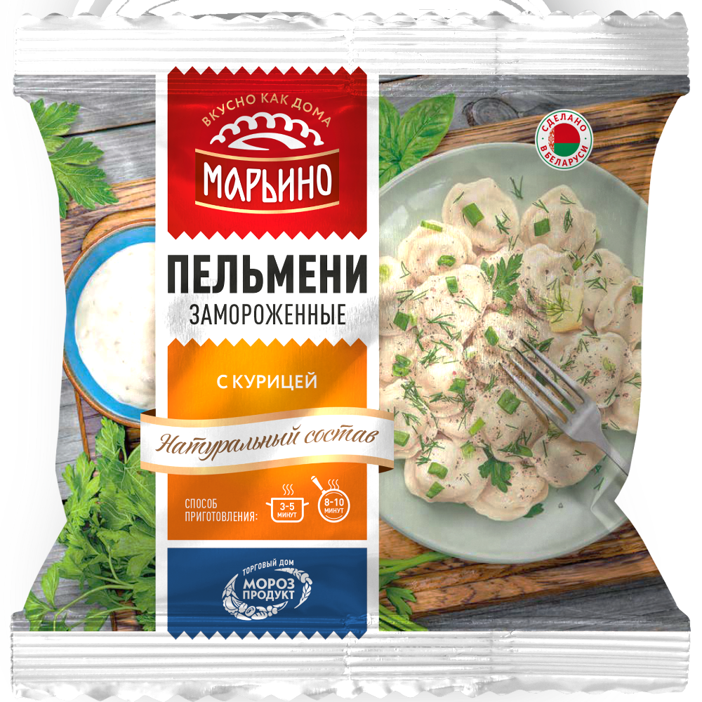 Пельмени «Марьино» с мясом цыпленка-бройлера, 400 г